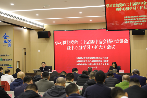 省城市更新集團等三家公司黨委舉辦學習貫徹黨的二十屆四中全會精神宣講報告會